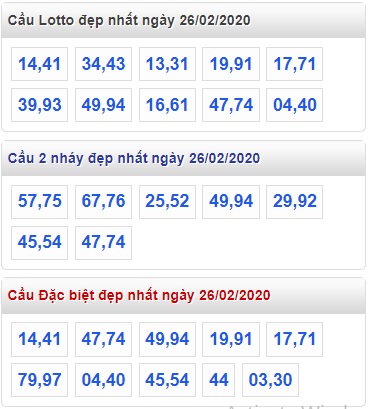 Soi cầu XSMB 26-2-2020 Win2888