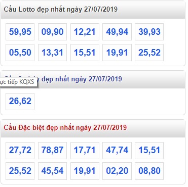 Soi cầu XSMB 27-7-2019 Win2888