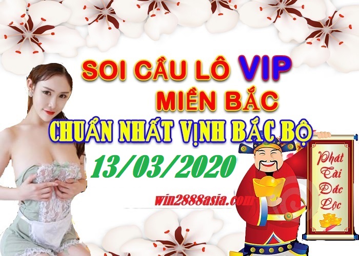 Soi cầu XSMB 13-3-2020 Win2888