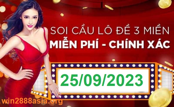 Soi cầu XSMB Win2888 25-09-2023 Dự đoán cầu lô miền bắc thứ 2 