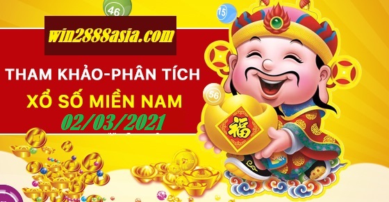 Soi cầu XSMN 2-3-2021 Win2888 Chốt số Xổ Số Miền Nam thứ 3