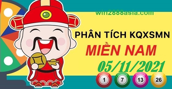 Soi cầu XSMN 5-11-2021 Win2888 Dự đoán Dàn Đề Miền Nam thứ 6