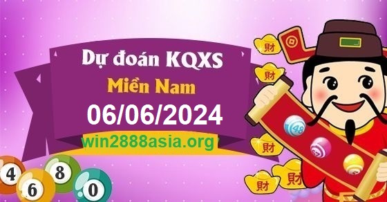 Soi cầu XSMN Win2888 06-06-2024 Chốt số Dàn Đề Miền Nam thứ 5