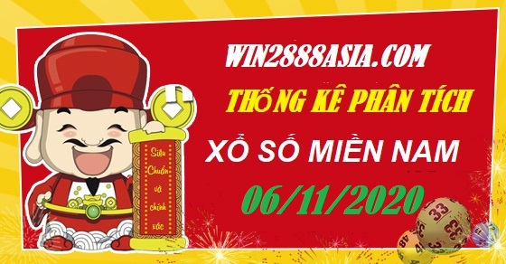 Soi cầu XSMN 6-11-2020 Win2888 Chốt số Lô Đề Miền Nam thứ 6