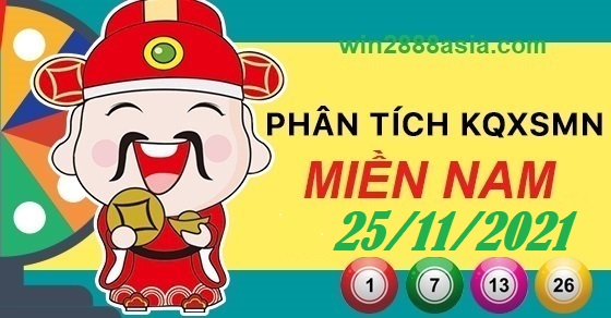 Soi cầu XSMN 25-11-2021 Win2888 Dự đoán Lô Đề Miền Nam thứ 5