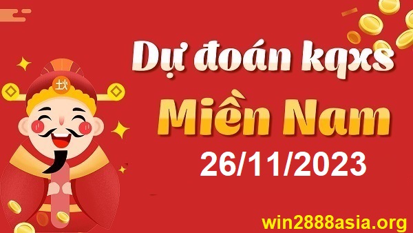 Soi cầu XSMN Win2888 26-11-2023 Dự đoán xổ số miền nam chủ nhật