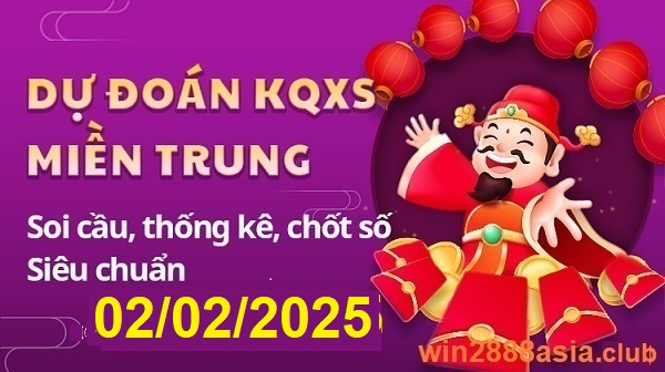 Soi cầu XSMT  02-02-2025 Win2888 Dự đoán Cầu Lô Miền Trung chủ nhật