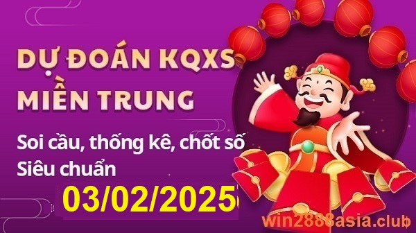 Soi cầu XSMT 03-02-2025 Win2888 Chốt số cầu lô miền trung thứ 2