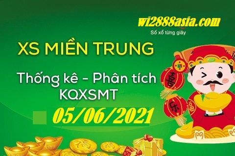 Soi cầu XSMT 5-6-2021 Win2888 Dự đoán Xổ Số Miền Trung thứ 7