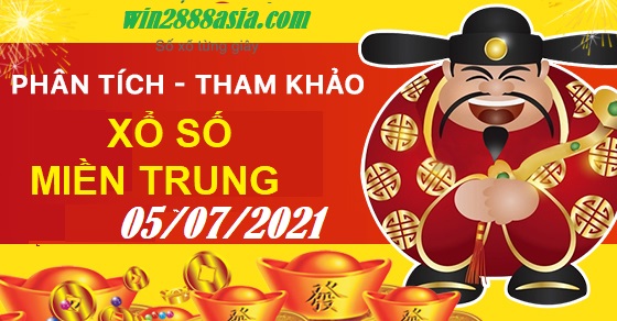 Soi cầu XSMT 5-7-2021 Win2888 Chốt số KQXS Miền Trung thứ 2