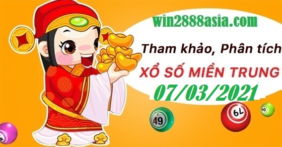 Soi cầu XSMT 7-3-2021 Win2888 Chốt số Cầu Đề Miền Trung chủ nhật