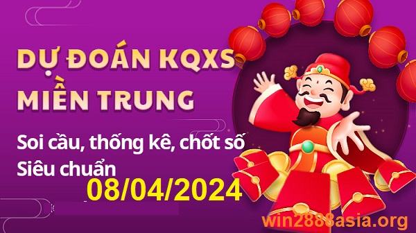 Soi cầu XSMT 08-04-2024 Win2888 Chốt số xổ số miền trung thứ 2