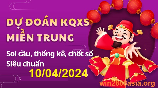 Soi cầu XSMT 10-04-2024 Win2888 Dự đoán Xổ Số Miền Trung VIP thứ 4