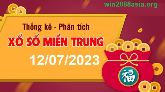 Soi cầu XSMT 12-07-2023 Win2888 Dự đoán Cầu Lô Miền Trung thứ 4