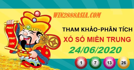 Soi cầu XSMT 24-6-2020 Win2888