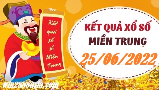 Soi cầu XSMT 25-06-2022 Win2888 Chốt số cầu lô miền trung thứ 7